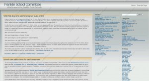 Blog Maintained by the Franklin School Committee