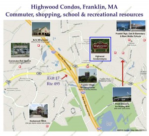 Highwood Condos Franklin MA - location