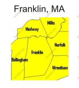 Map of Franklin MA