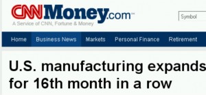 US manufacturing upswing 2010