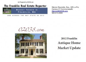 Franklin MA antique home sales report 2012