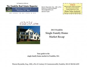 Frankln MA home market recap 2013 cover