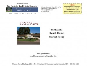 Frankln MA ranch home market recap 2013 cover